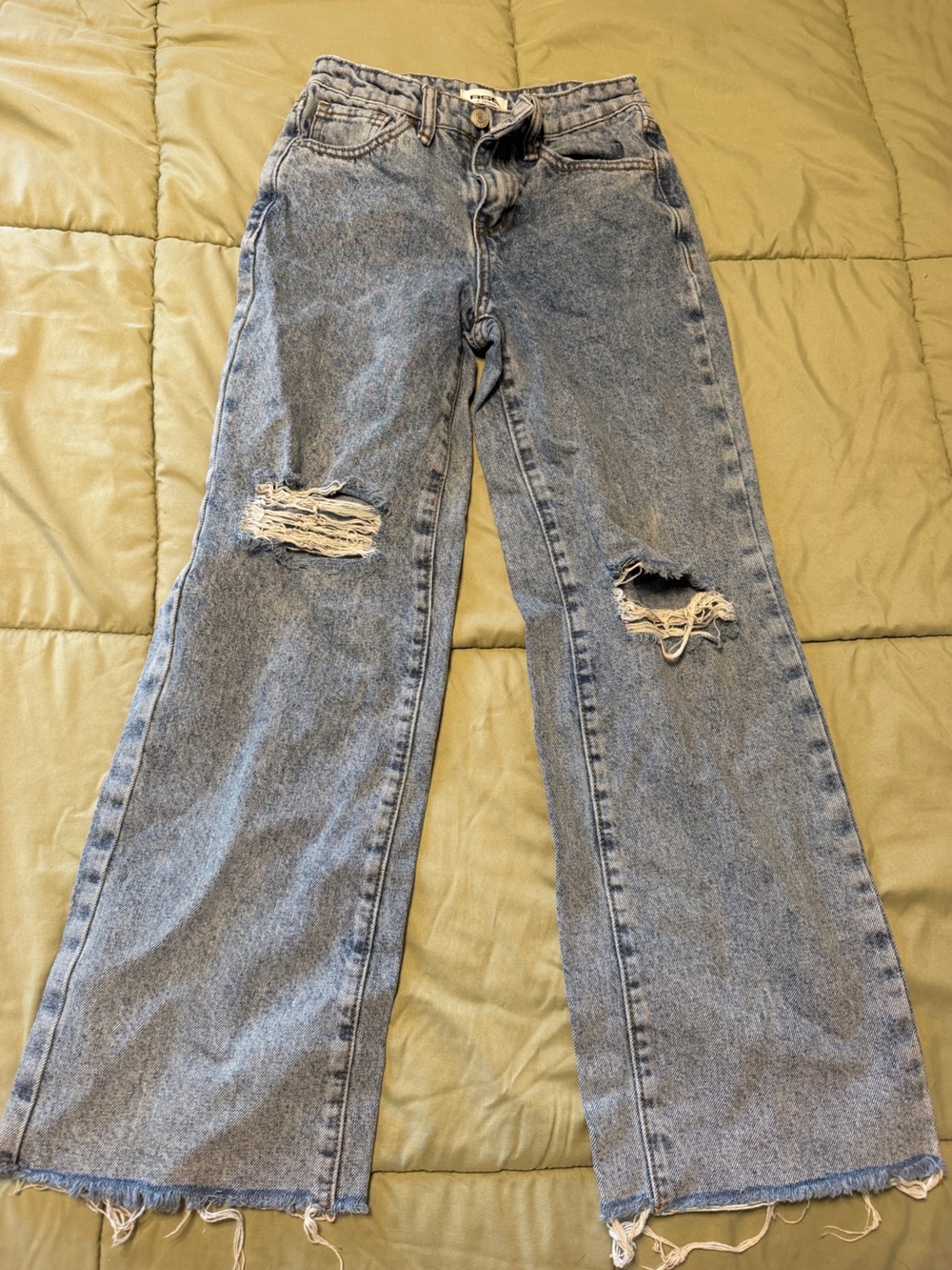 RSQ Light Blue Distressed Wide-Leg Jeans for Kids